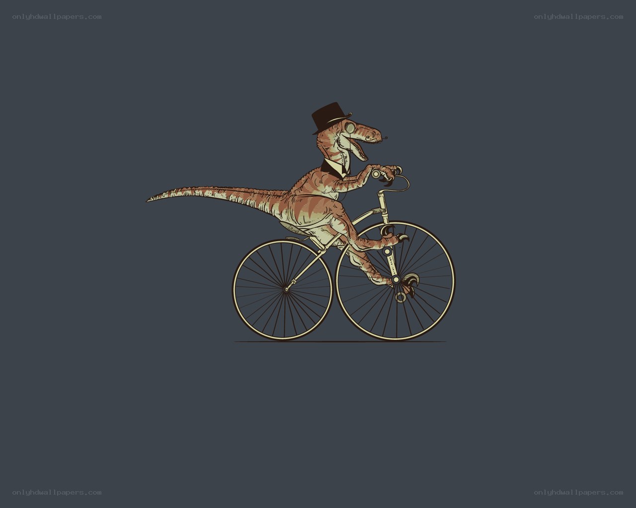 dinosaur riding a bicycle