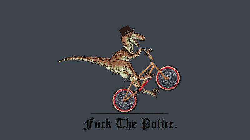dinosaur riding bicycle