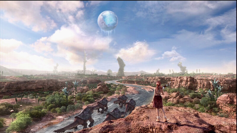 dinosaur river scene