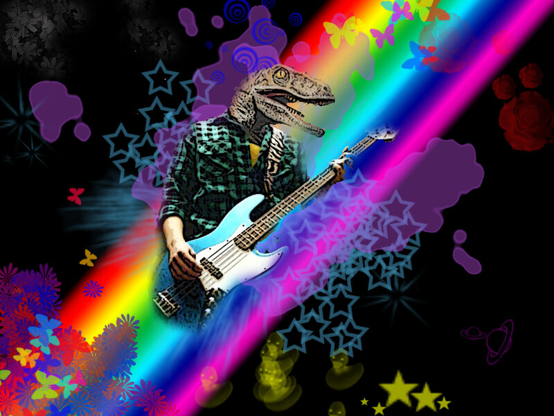 dinosaur rock star bassist
