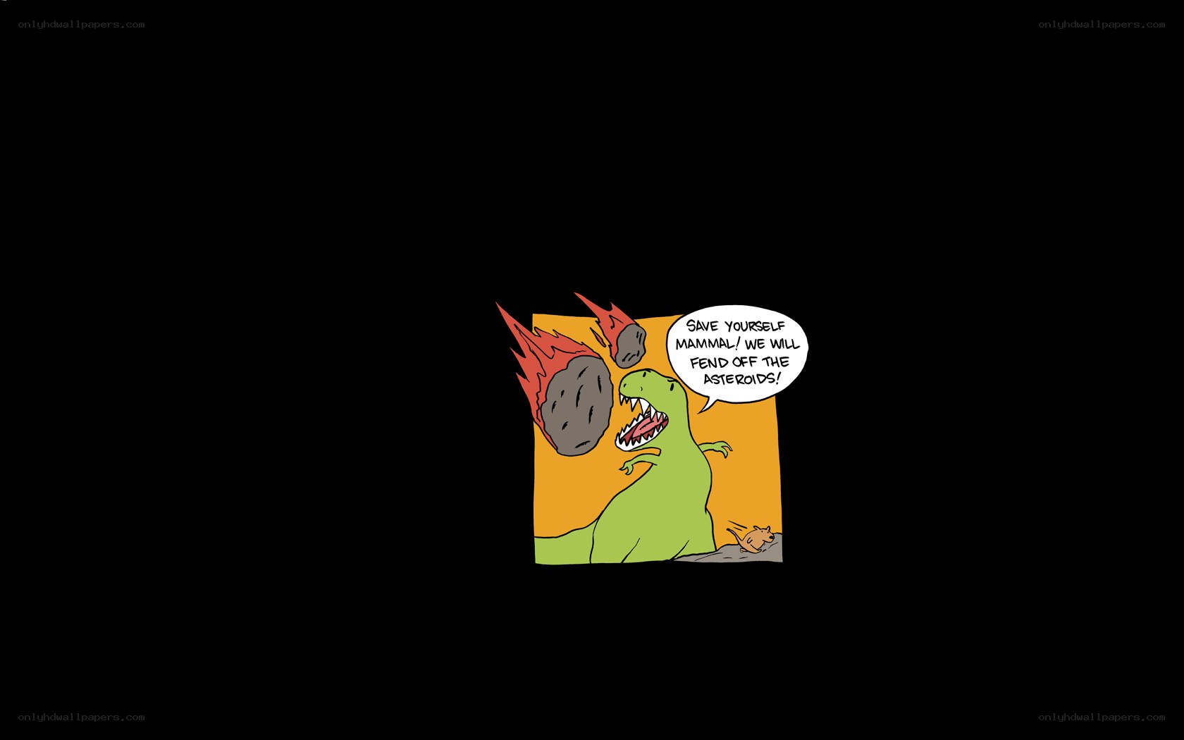 dinosaur saves mammal