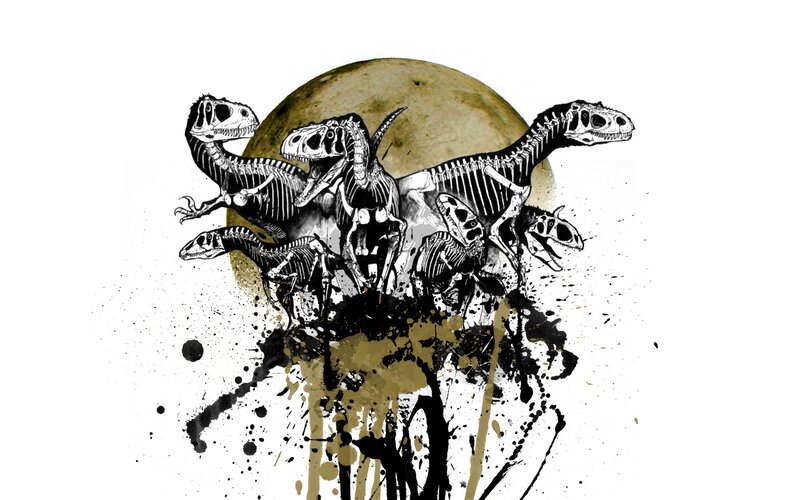 dinosaur skeletons art