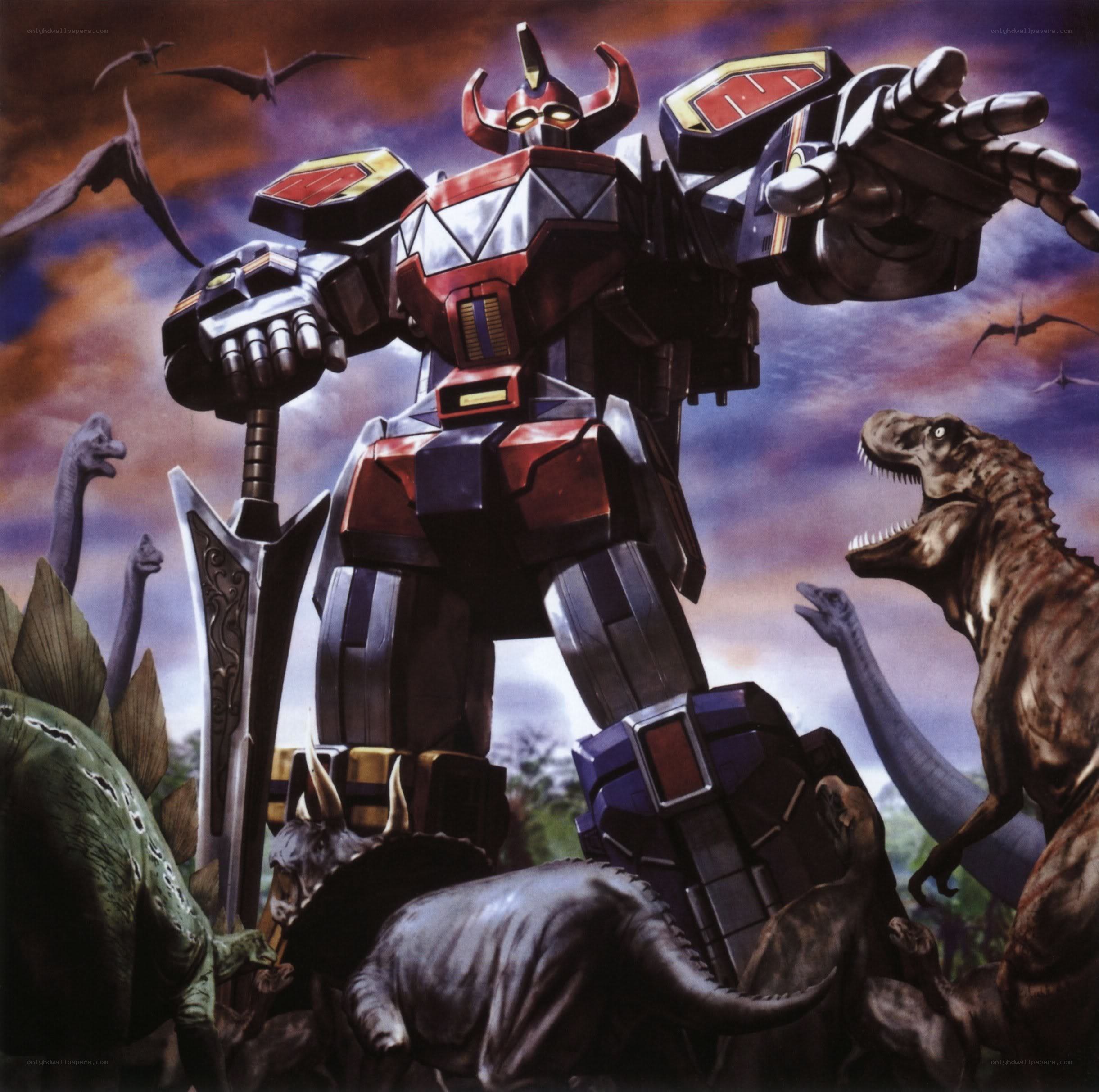 Dinosaur-themed robot warrior
