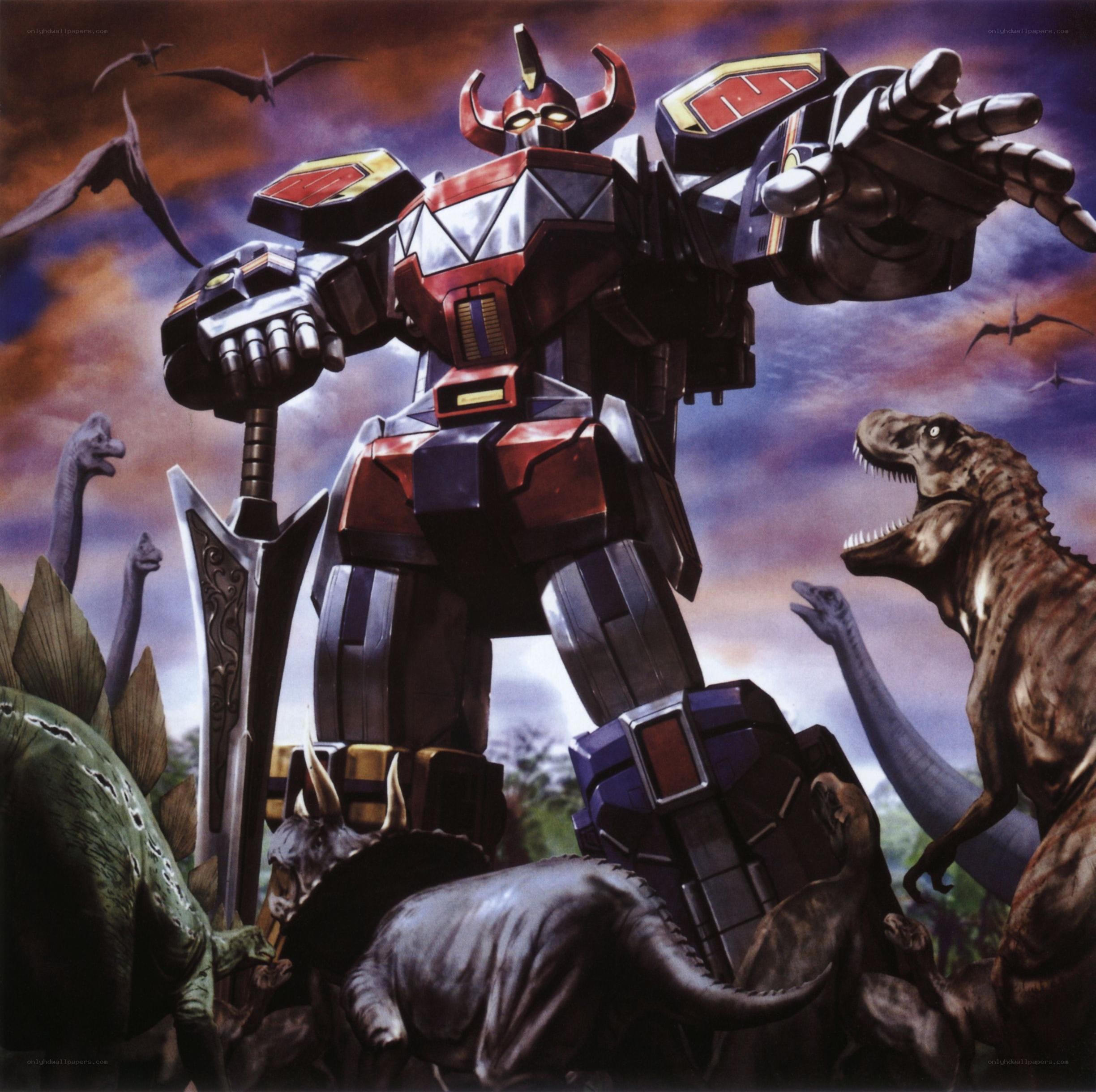 Dinosaur-themed robot warrior