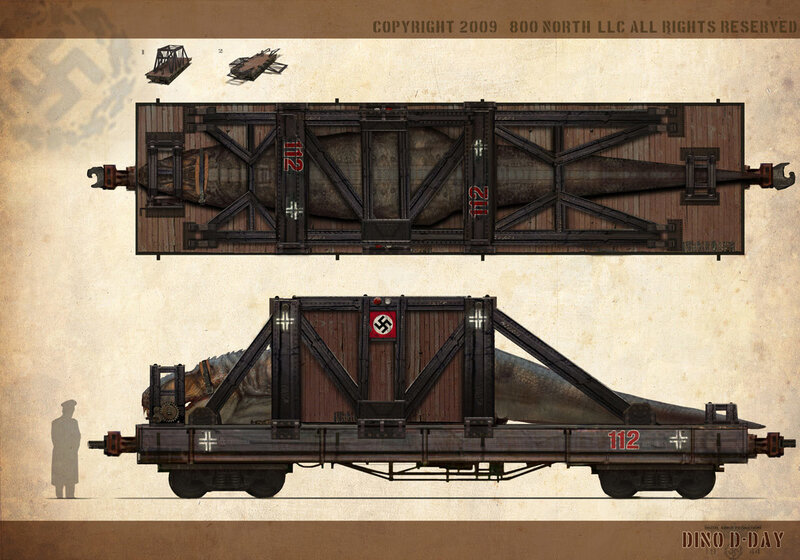 Dinosaur transport train car