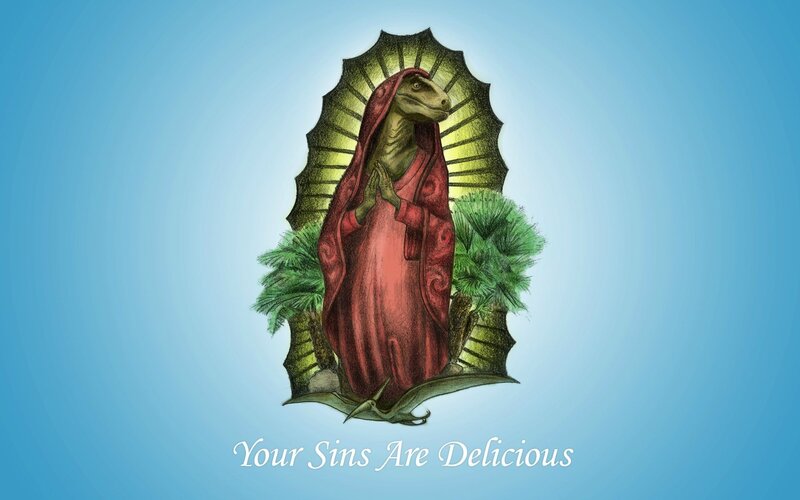 Dinosaur Virgin Mary