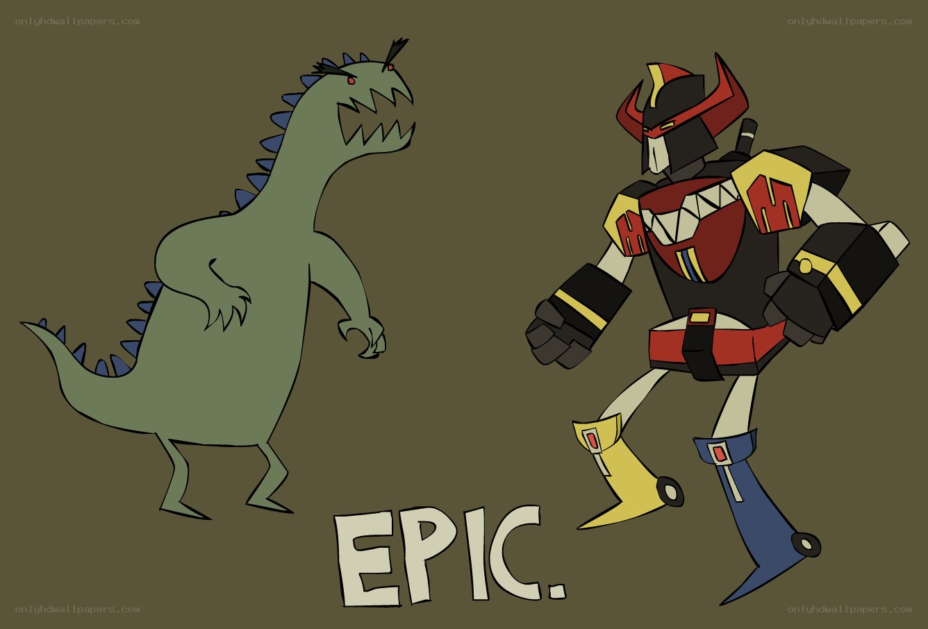 dinosaur vs robot battle