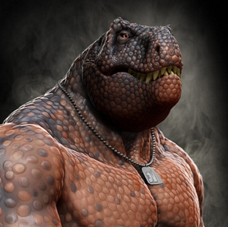 dinosaur warrior character