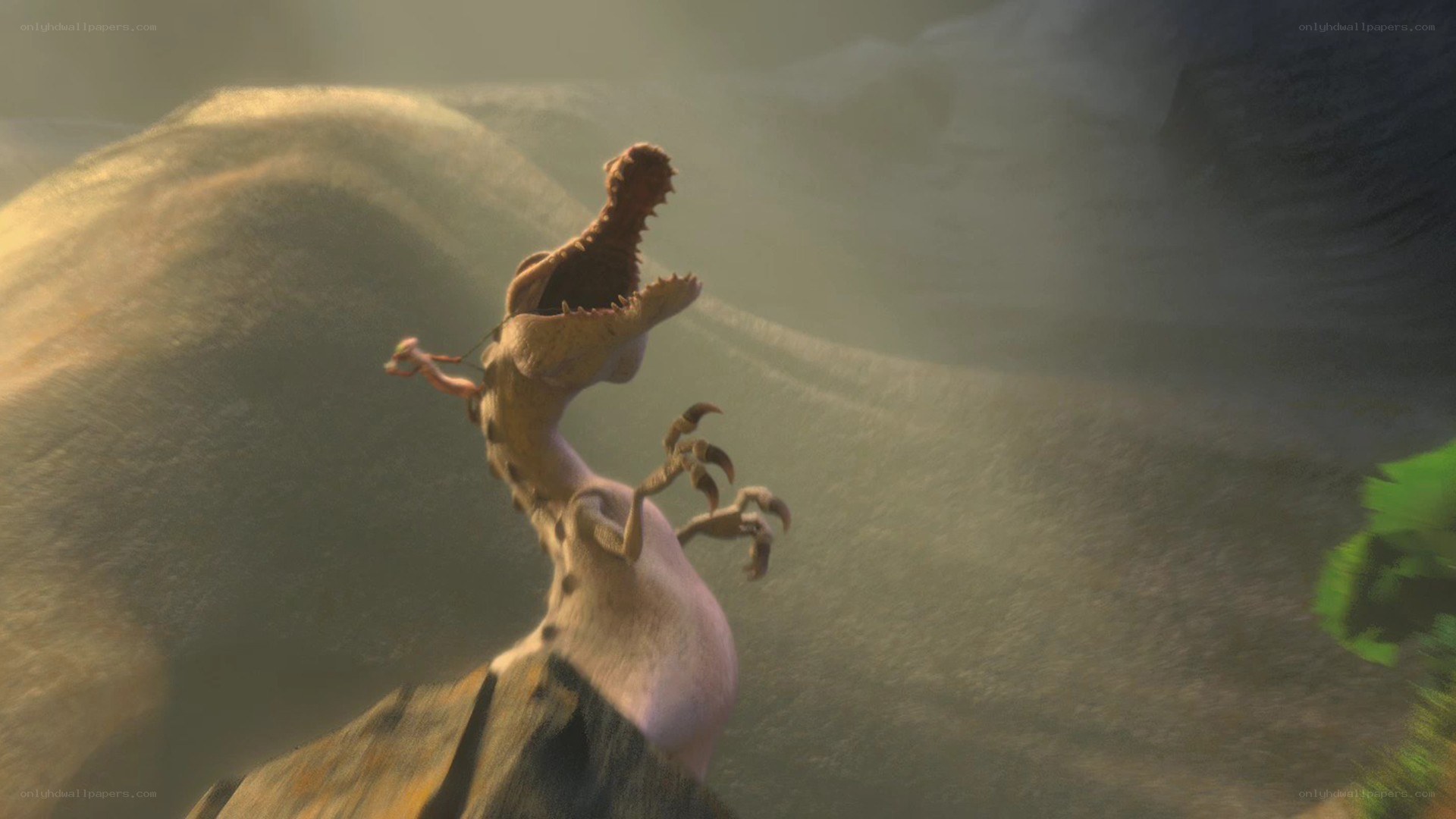 dinosaur with rider on back