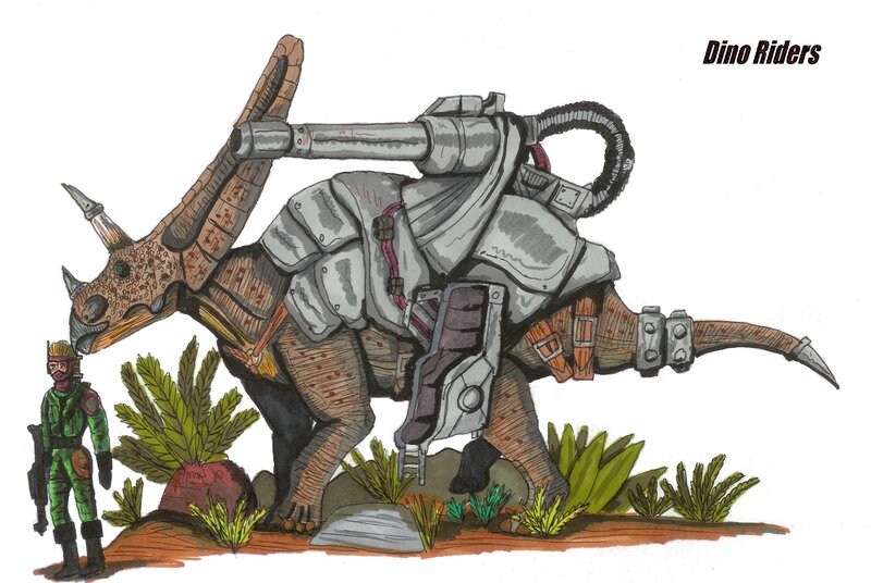 Dinosaur with Rider