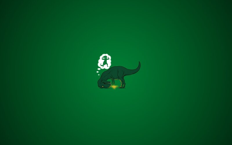 dinosaur with wishful thinking