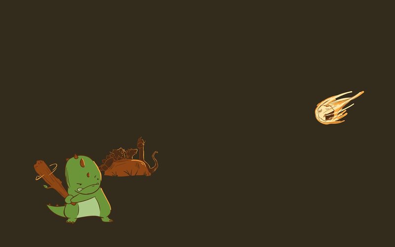 Dinosaurs and meteor