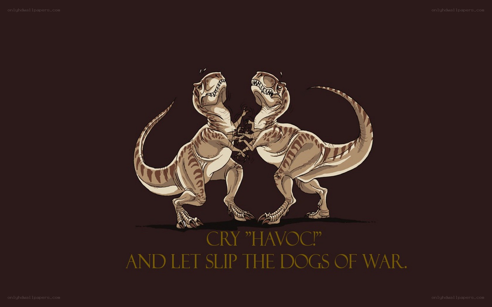 Dinosaurs fighting