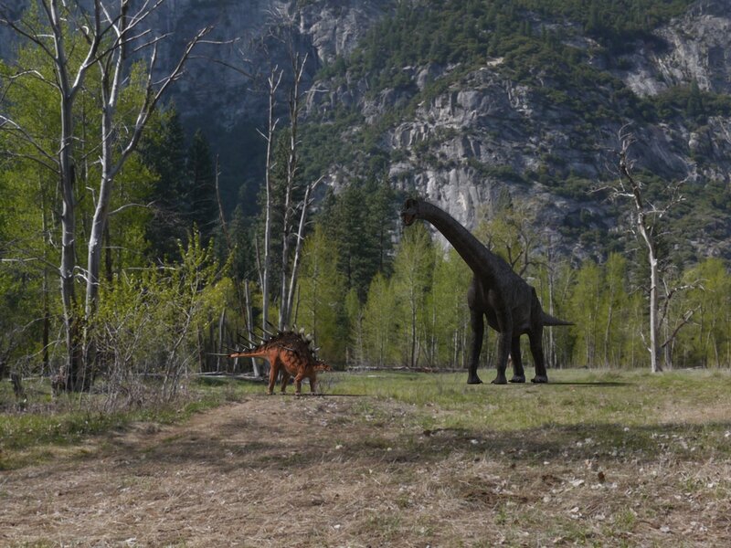 Dinosaurs in a Valley — Green, Serene