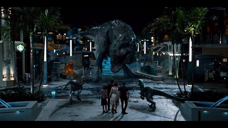 Dinosaurs in City Street