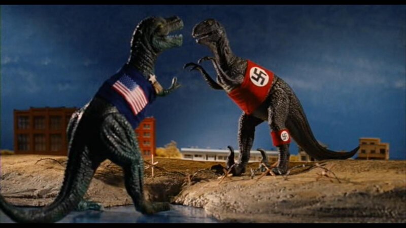 Dinosaurs in military gear