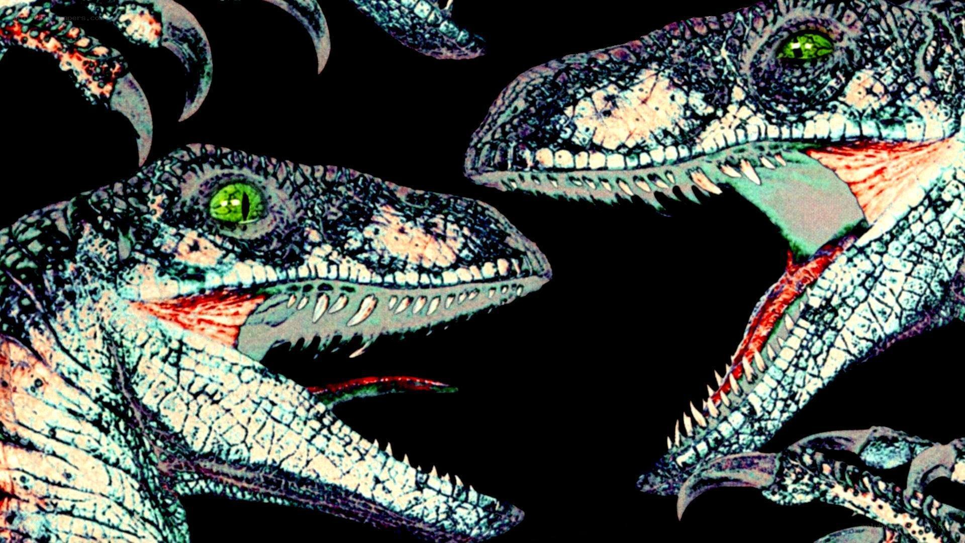 Dinosaurs with green eyes
