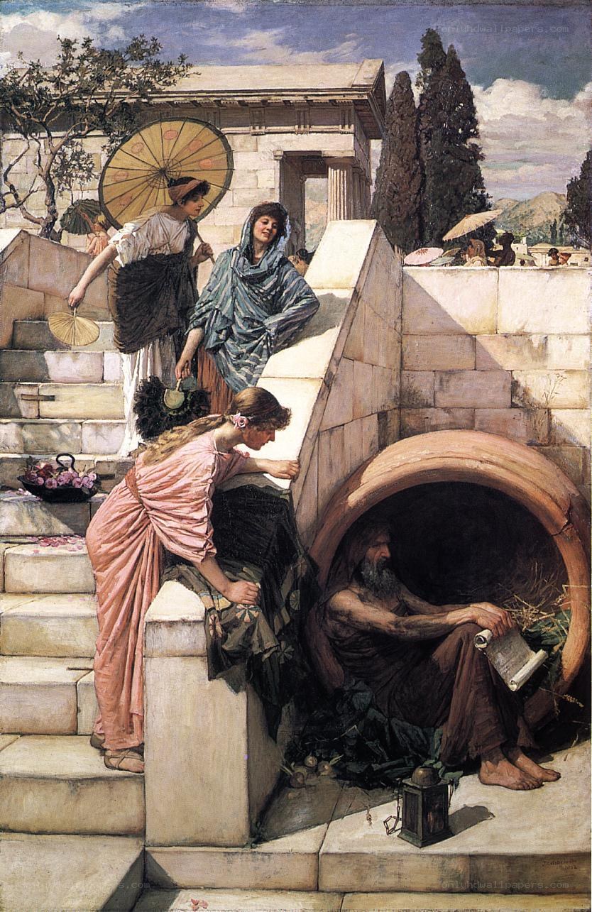 Diogenes in his barrel
