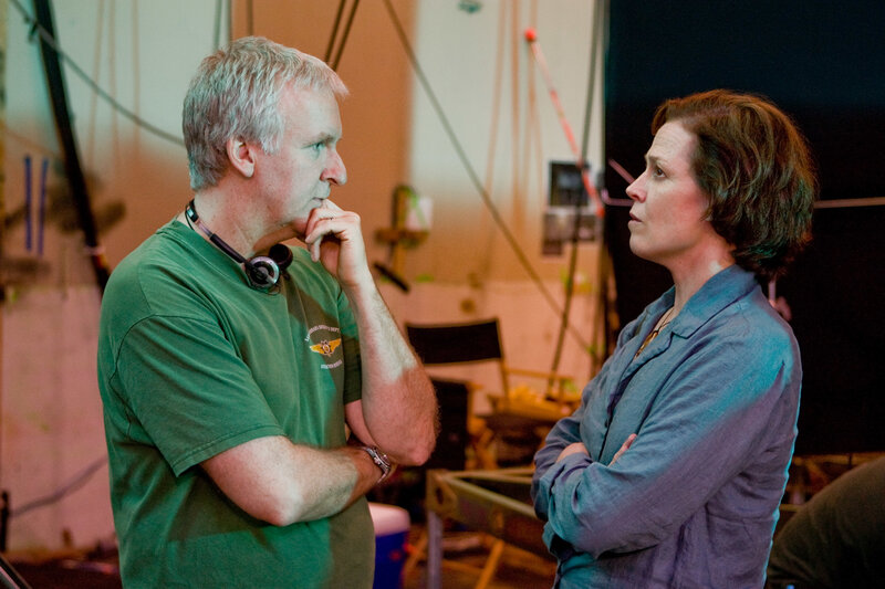Director and actress on film set