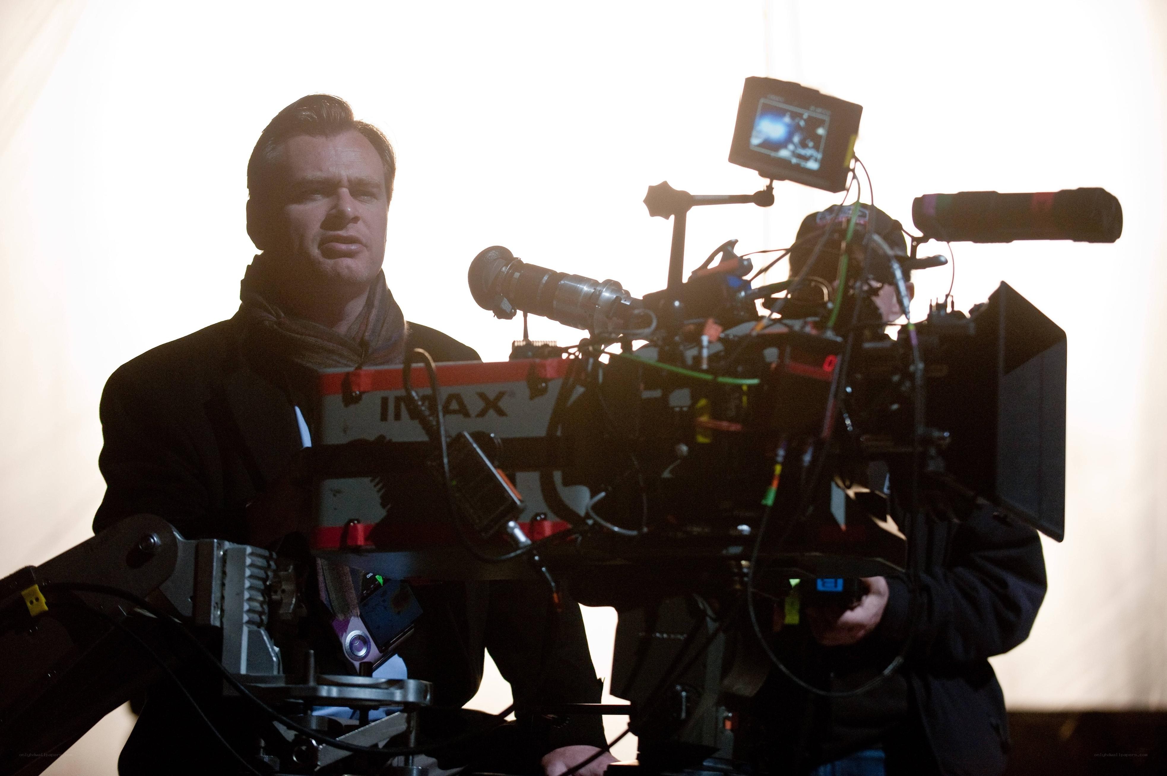Director on film set with camera