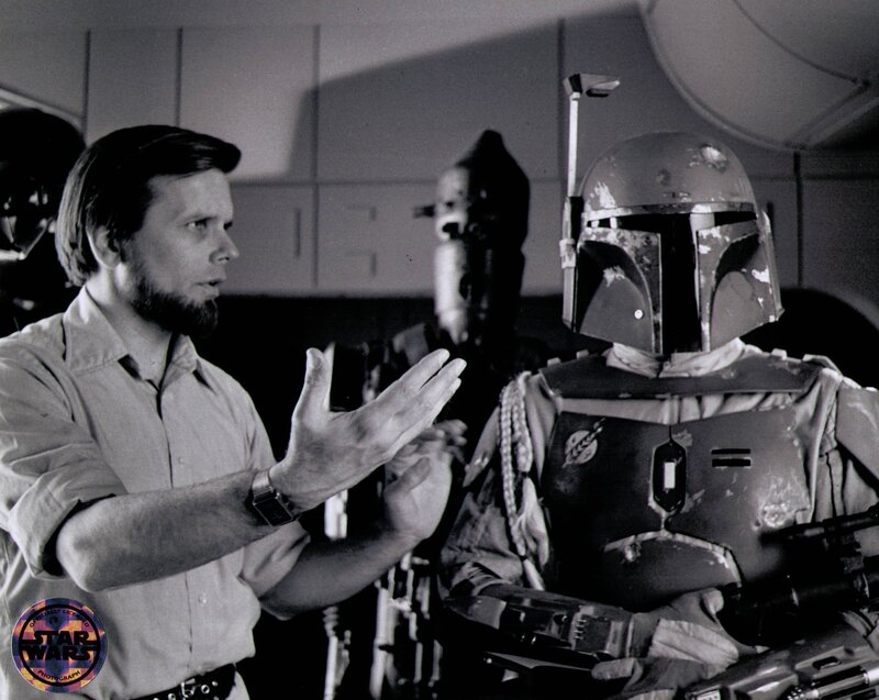 Director with Boba Fett on set