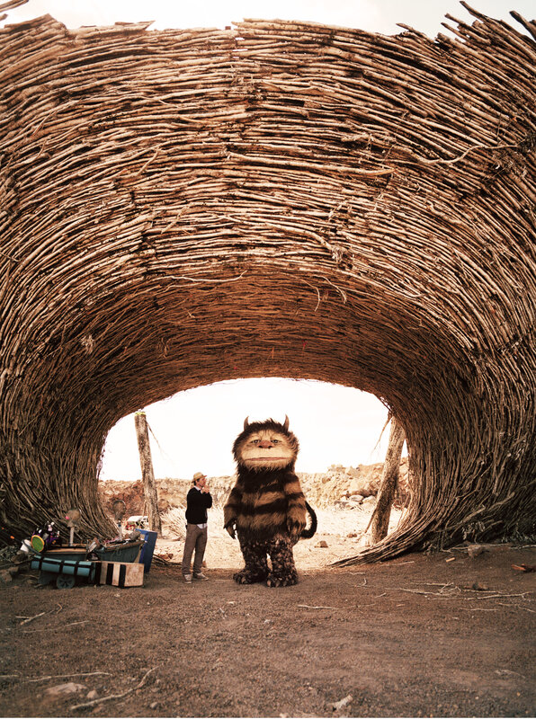 Director with monster on set