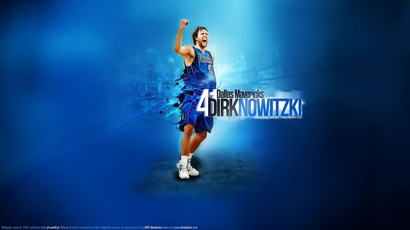 Dirk Nowitzki celebrates
