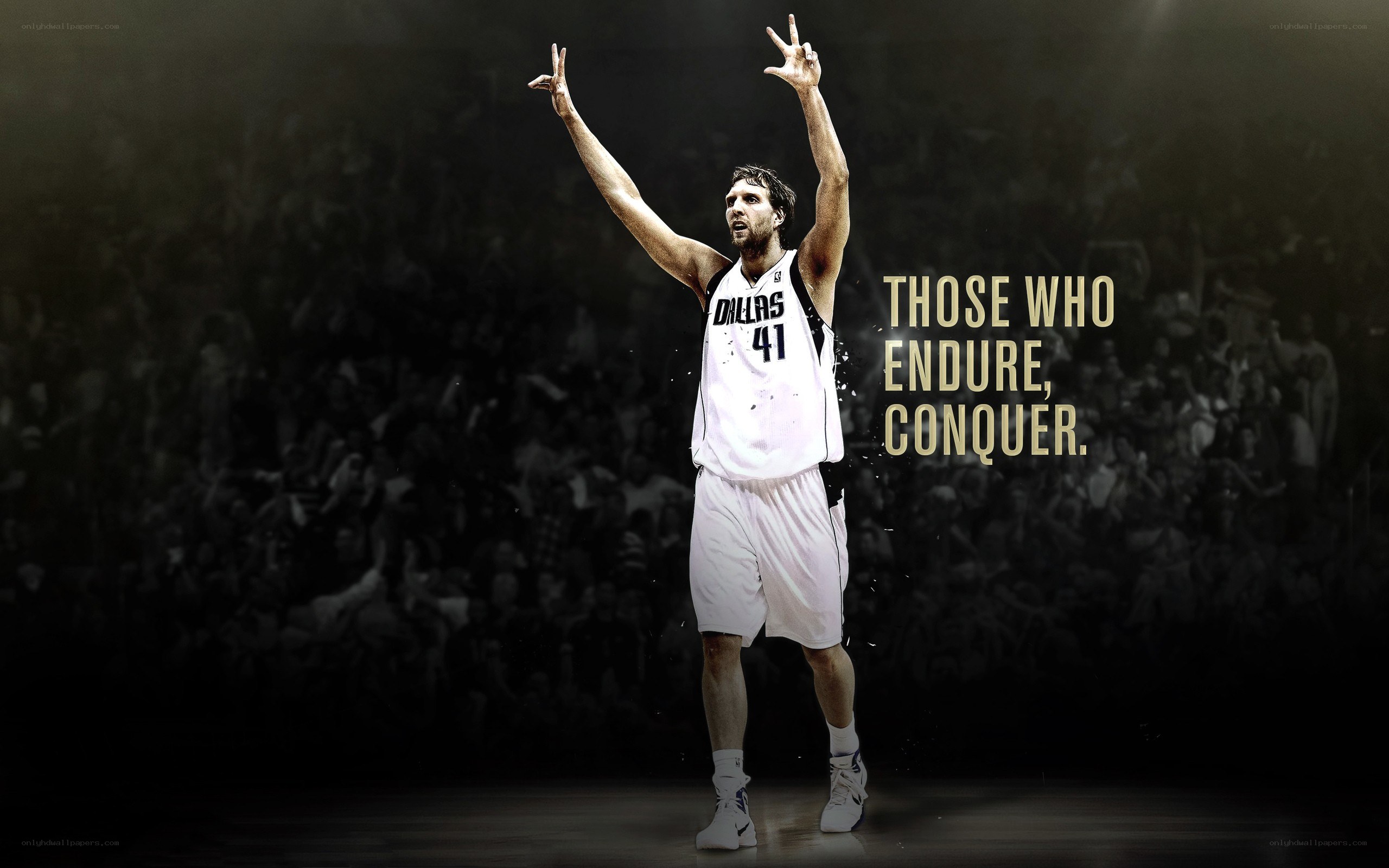 Dirk Nowitzki celebrates victory