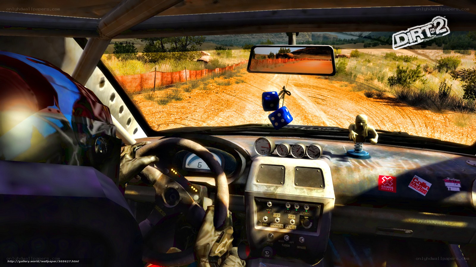Dirt 2 game interior view