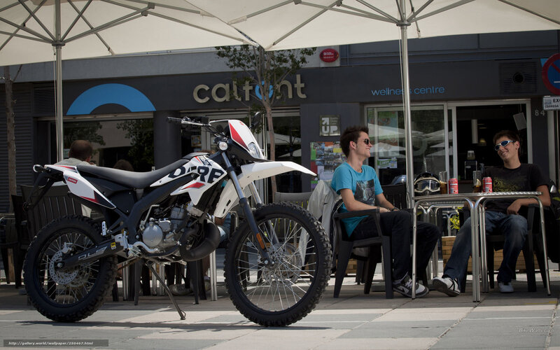 Dirt Bike at Cafe