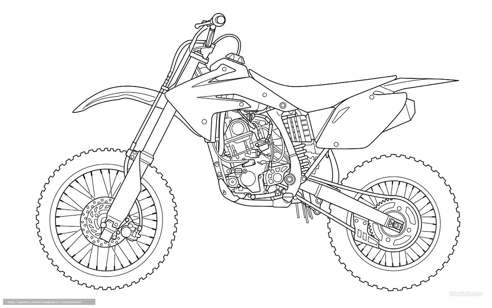 dirt bike coloring page