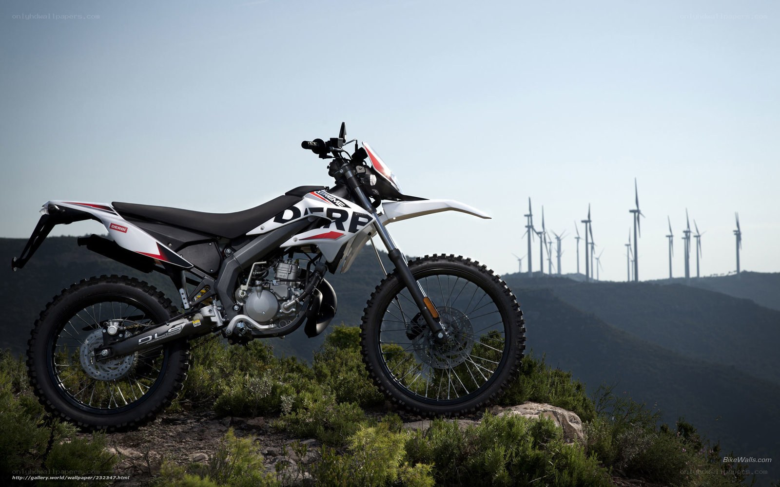 Dirt bike on a hillside