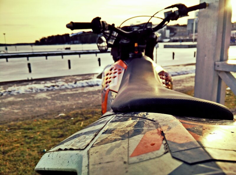 Dirt Bike on Grass