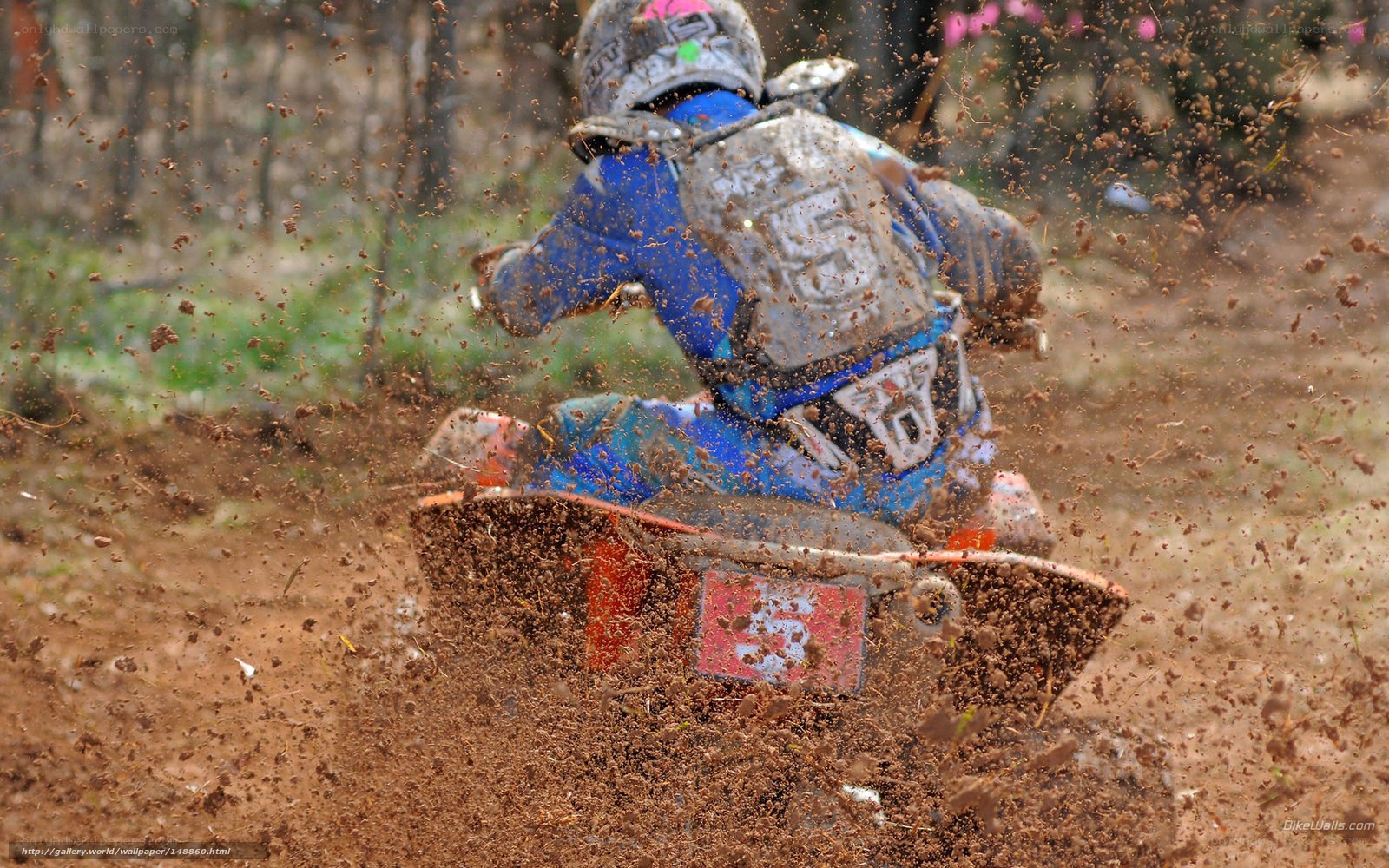 dirt bike rider in action