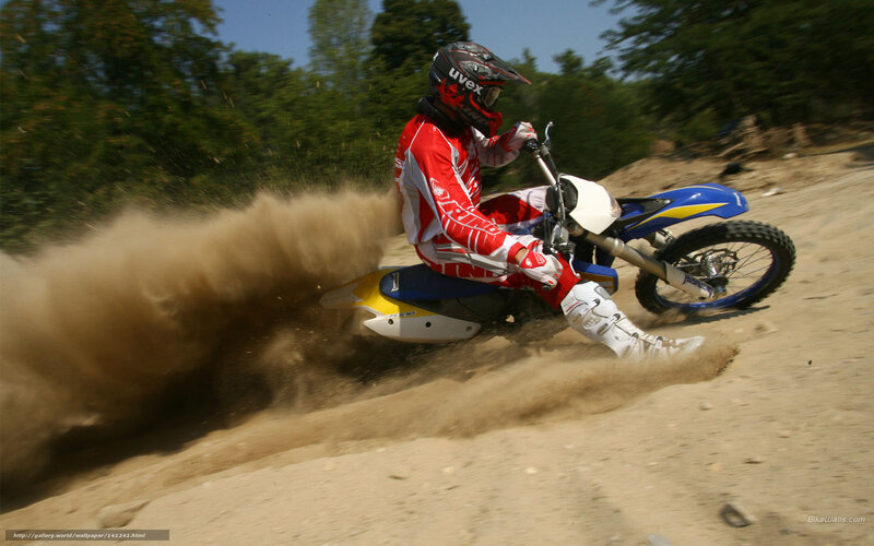 dirt bike rider on a trail