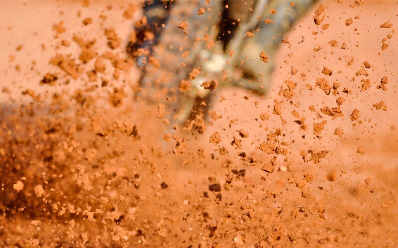 Dirt Flying in Air