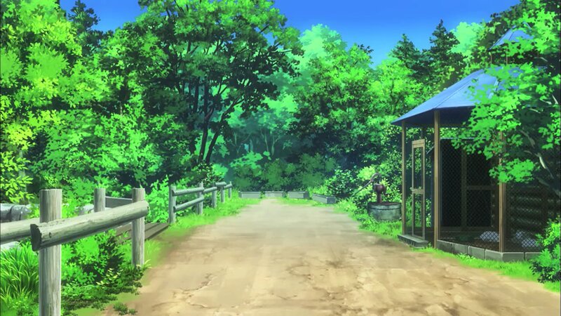 Dirt Path in Forest — Green, Serene, Afternoon, Anime