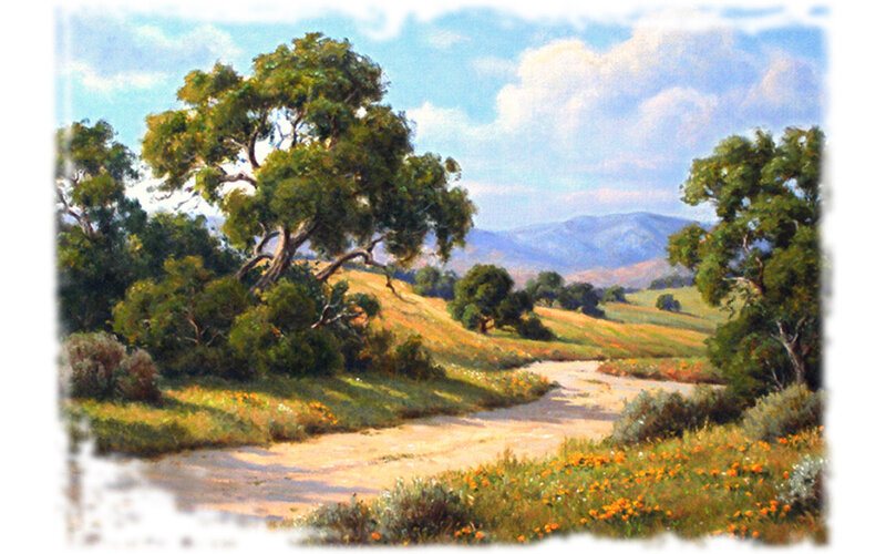 Dirt Path in Valley — Green, Serene