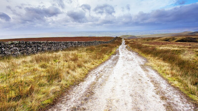 Dirt Path on Hillside — Brown