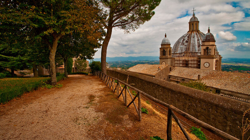 Dirt Path with Church