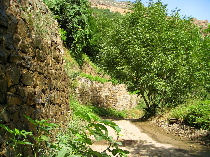 Dirt Path with Stone Walls