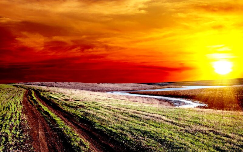 Dirt Road and River