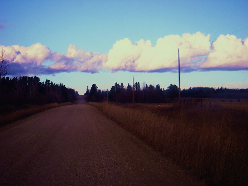 Dirt road at dusk