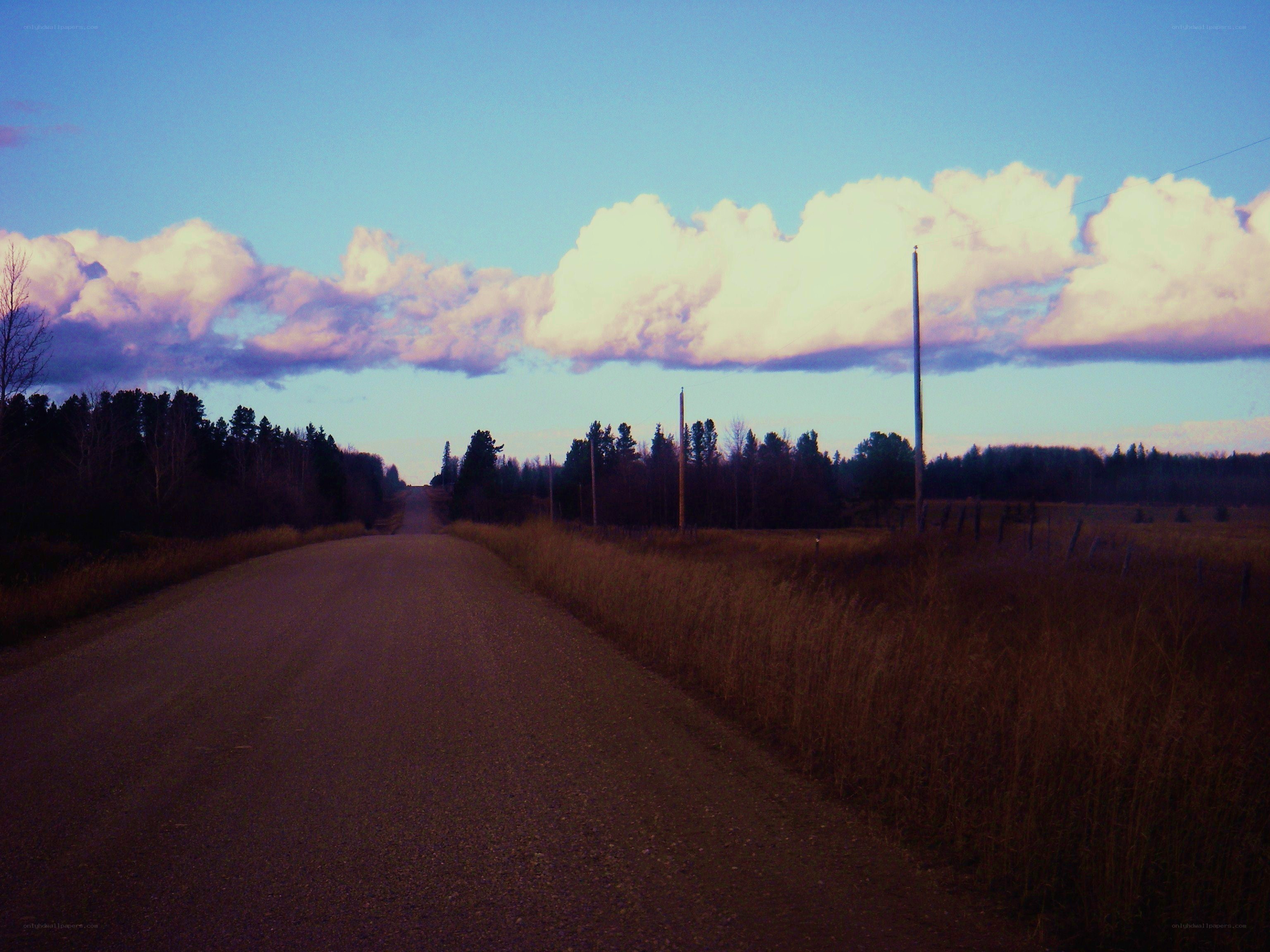 Dirt road at dusk