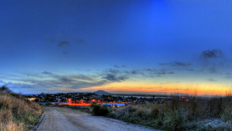 Dirt Road at Dusk — Blue