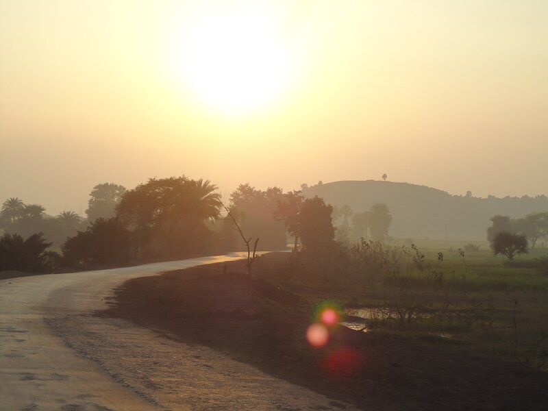 Dirt Road at Sunrise — Yellow
