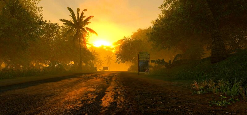 Dirt Road at Sunset — Orange, Serene, 3d Render