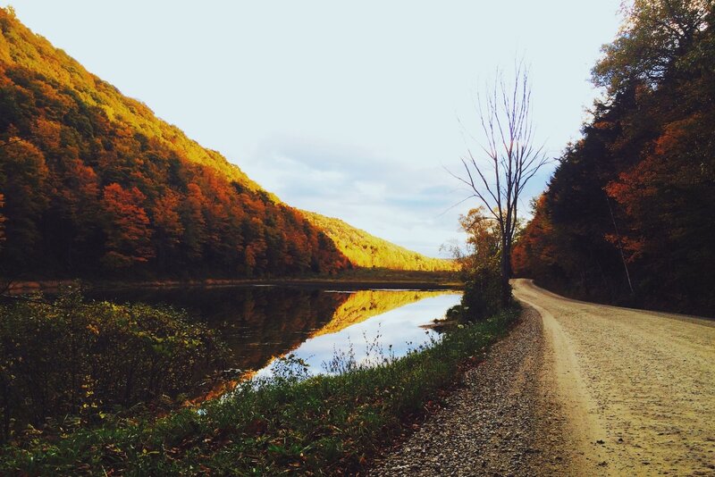 Dirt Road by Lake