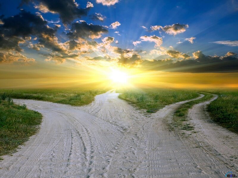 Dirt Road Fork — Blue, Serene