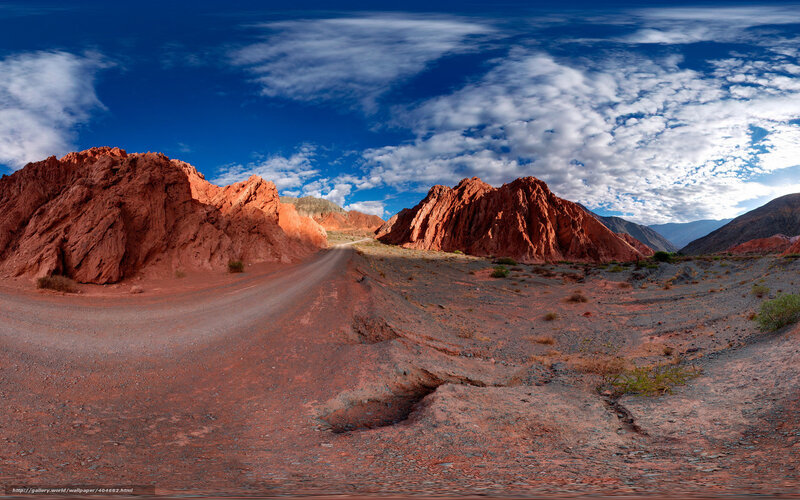 Dirt Road in Canyon — Red